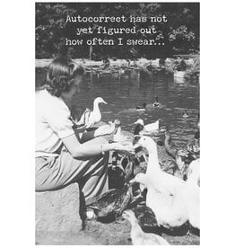 Trash Talk by Annie Trash Talk Greeting Card - Autocorrect