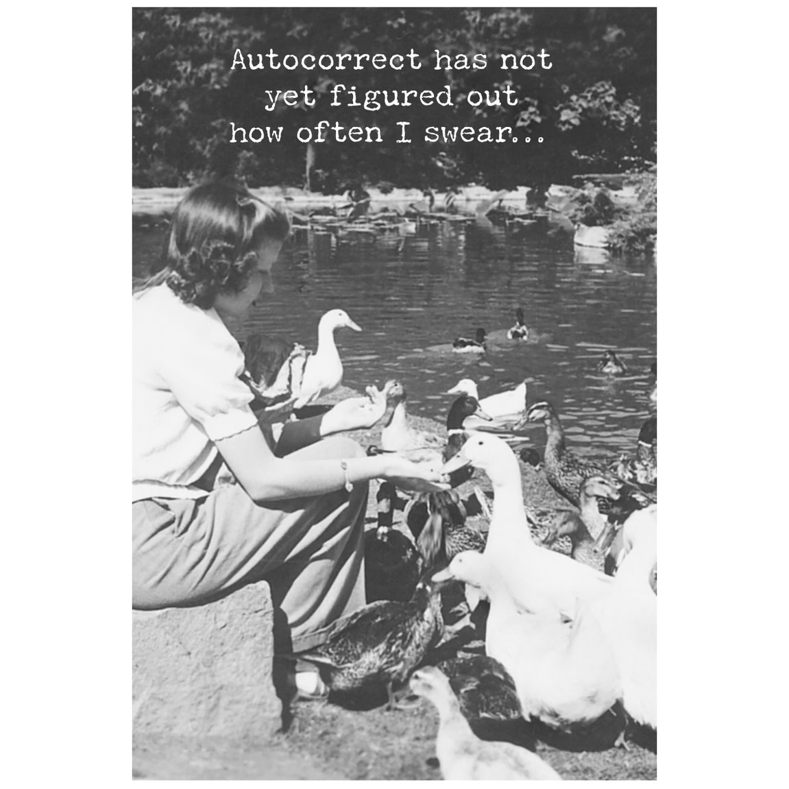 Trash Talk by Annie Trash Talk Greeting Card - Autocorrect