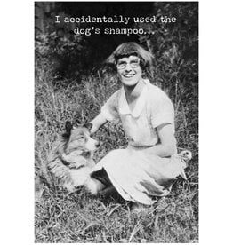 Trash Talk by Annie Trash Talk Greeting Card - Dog Shampoo