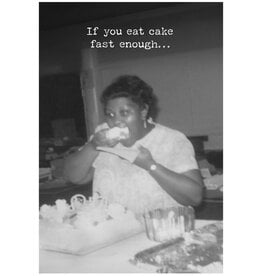 Trash Talk by Annie Trash Talk Greeting Card - Eat Cake