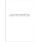 Trash Talk by Annie Trash Talk Greeting Card - Emergency Contact