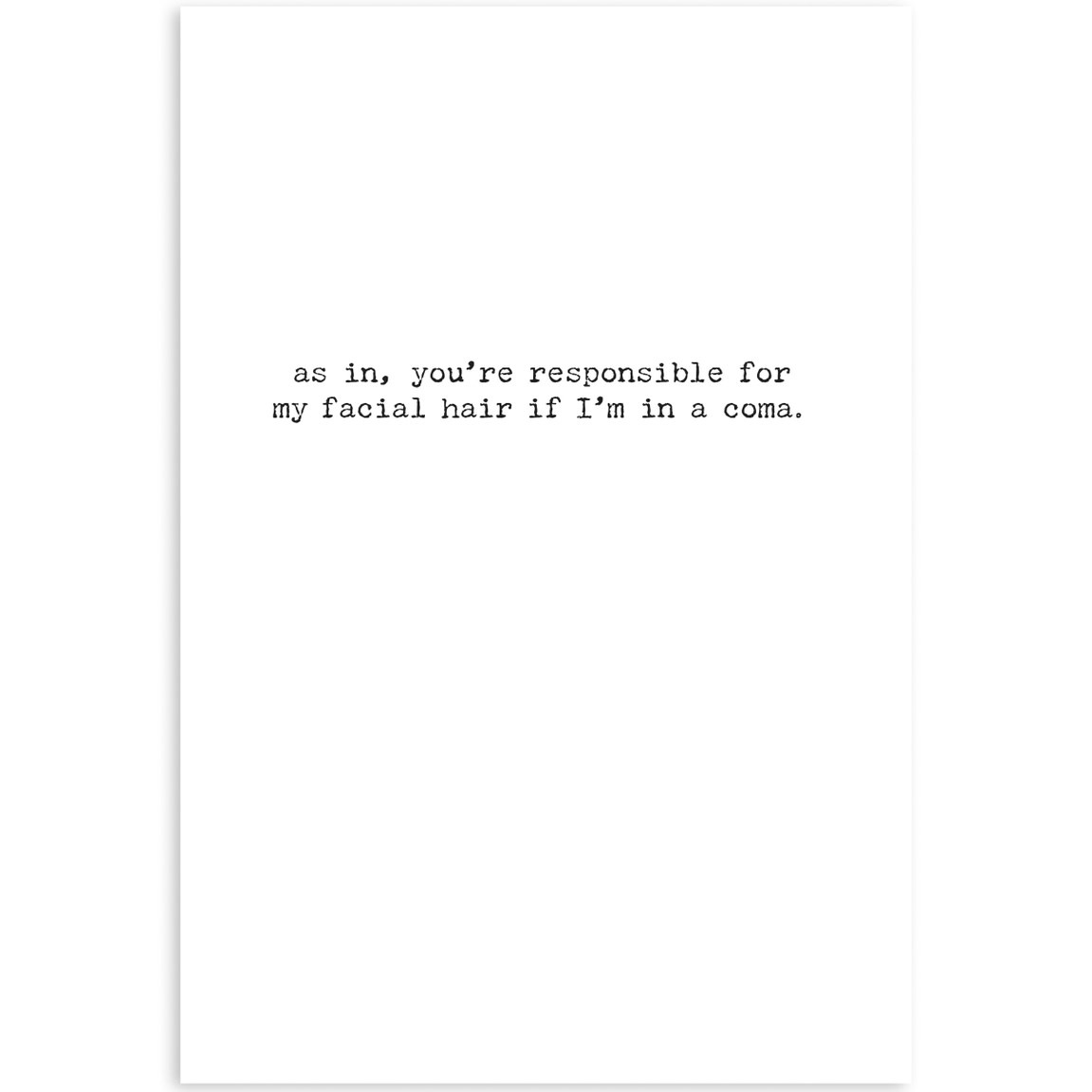 Trash Talk by Annie Trash Talk Greeting Card - Emergency Contact
