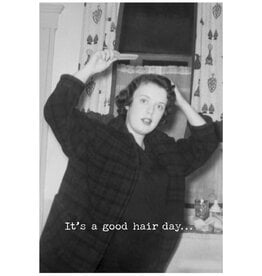 Trash Talk by Annie Trash Talk Greeting Card - Good Hair Day
