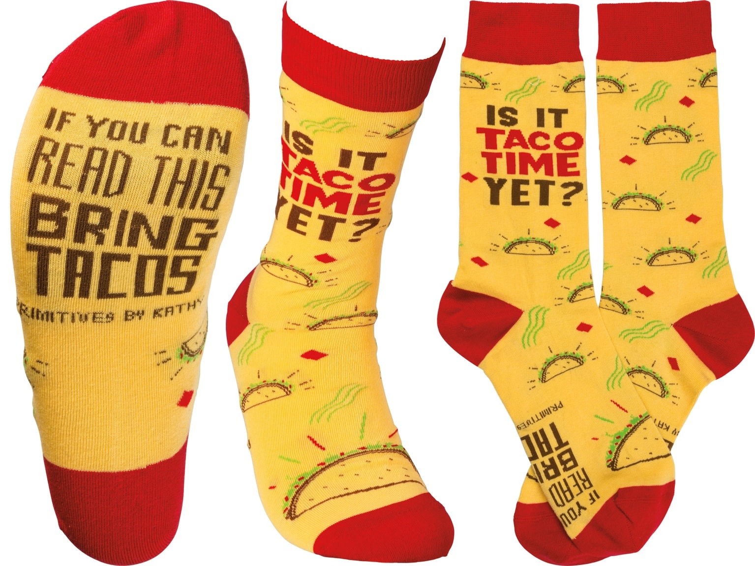 FLEURISH Is It Taco Time Yet? Socks