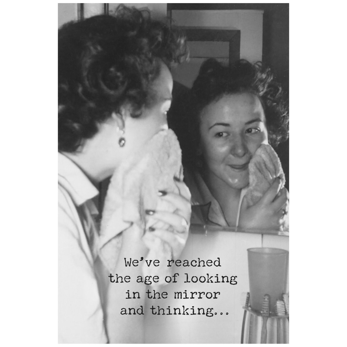 Trash Talk by Annie Trash Talk Greeting Card - Looking in the Mirror