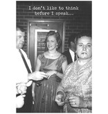 Trash Talk by Annie Trash Talk Greeting Card - Think Before