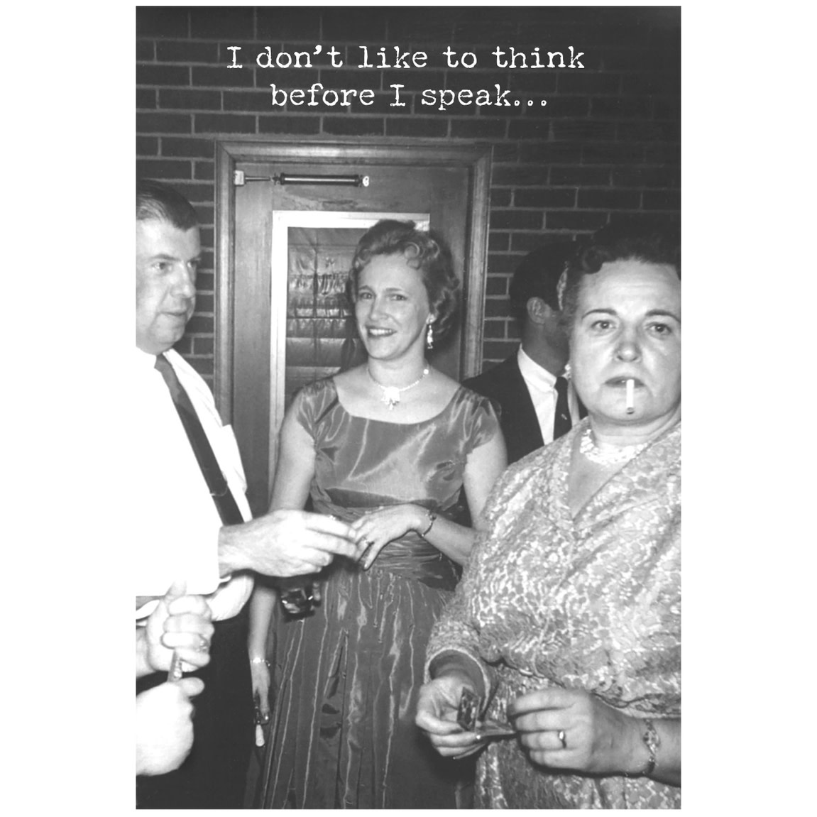 Trash Talk by Annie Trash Talk Greeting Card - Think Before