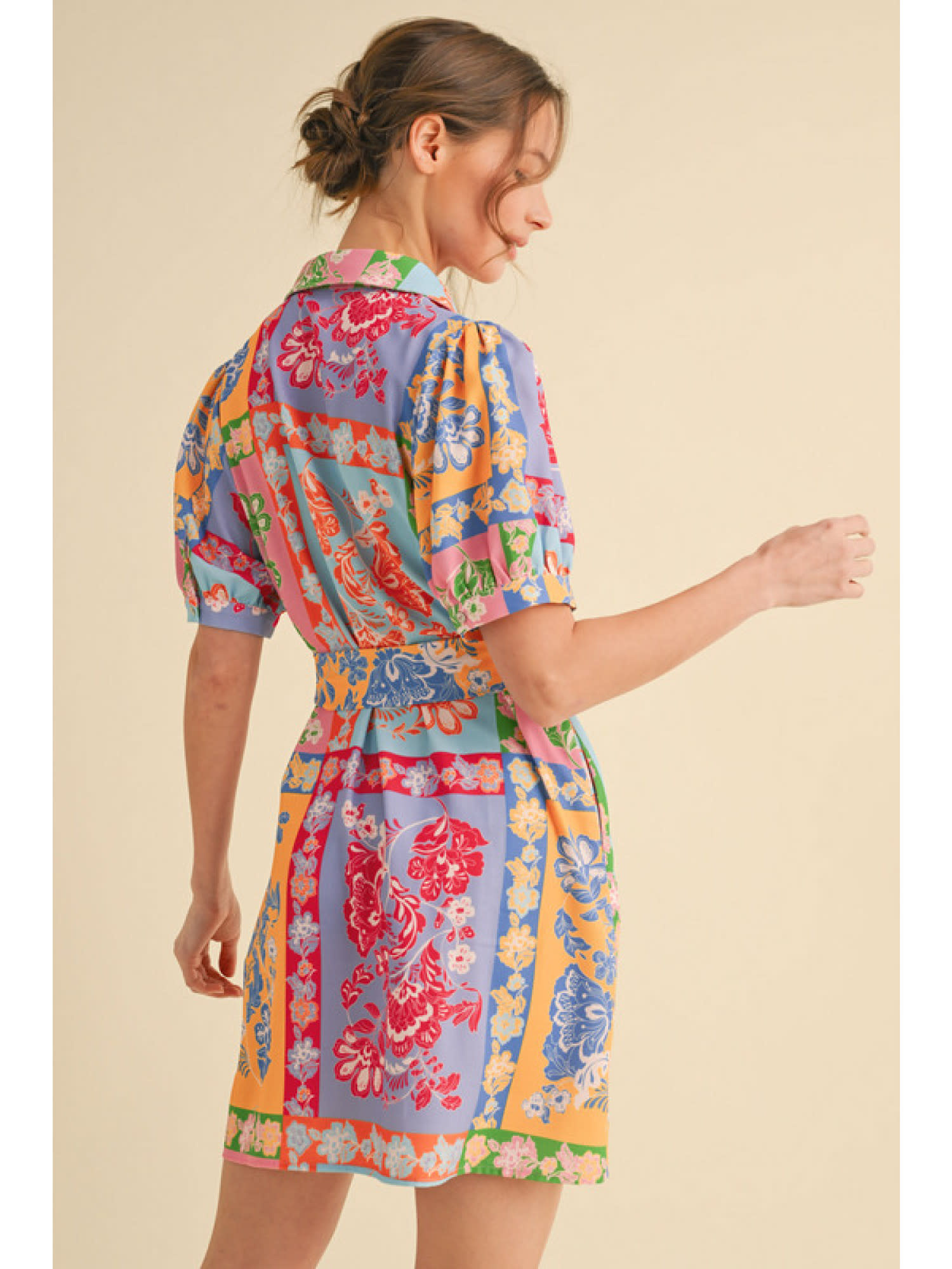 Jodifl Multi Patchwork Print Dress