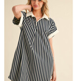 Jodifl Navy Striped Dress