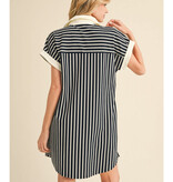 Jodifl Navy Striped Dress