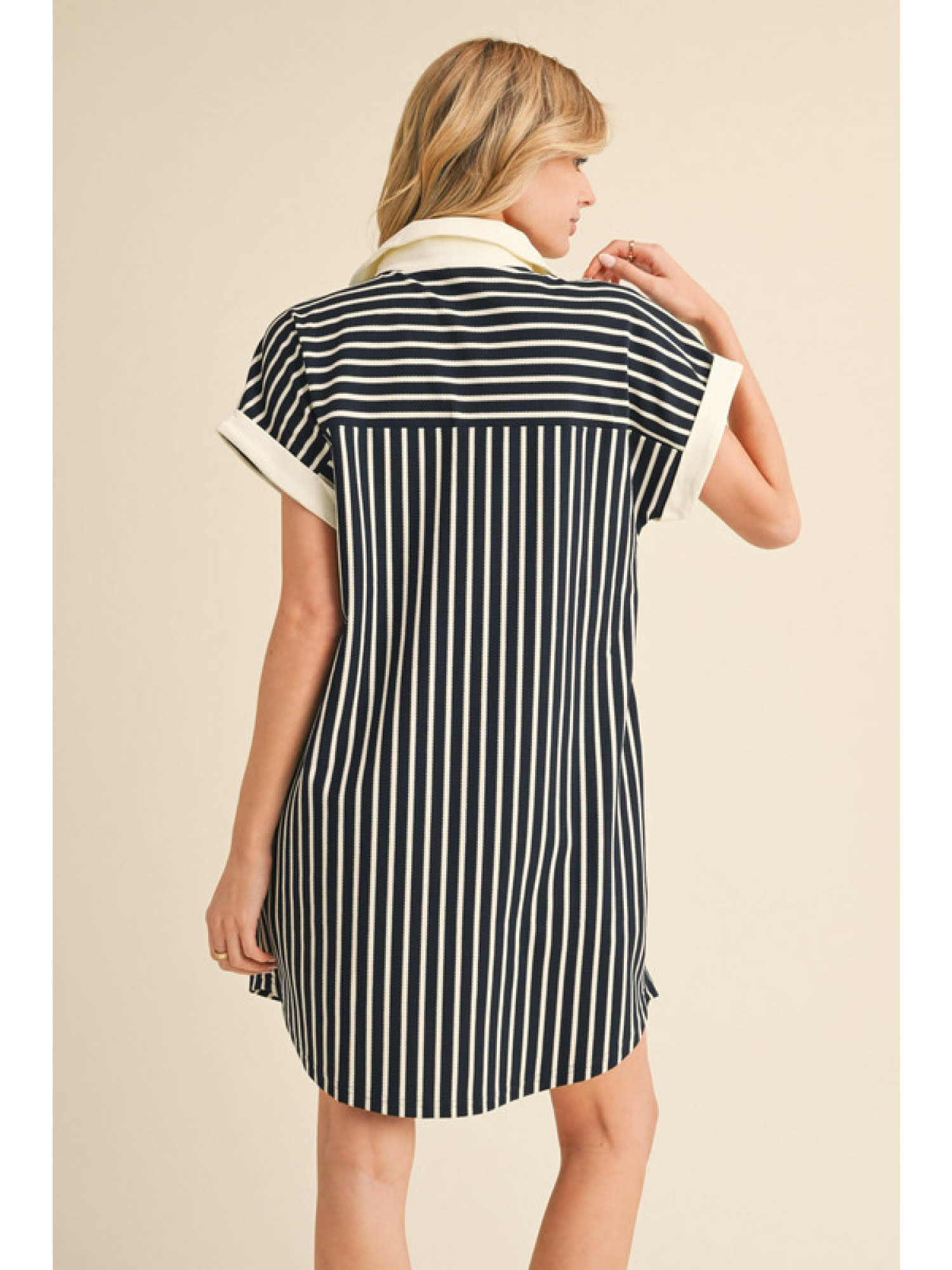 Jodifl Navy Striped Dress