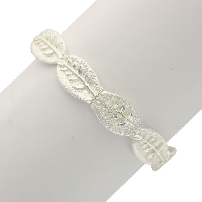 Takobia Etched Leaf Stretch Bracelet