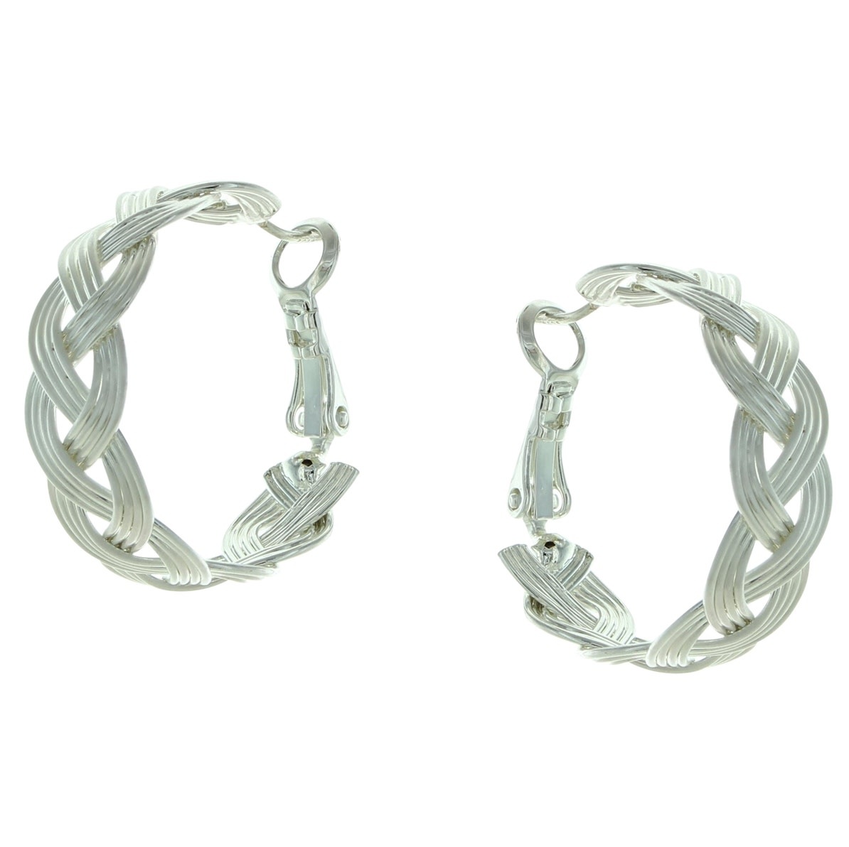 Takobia Flat Braided Hoop Earrings