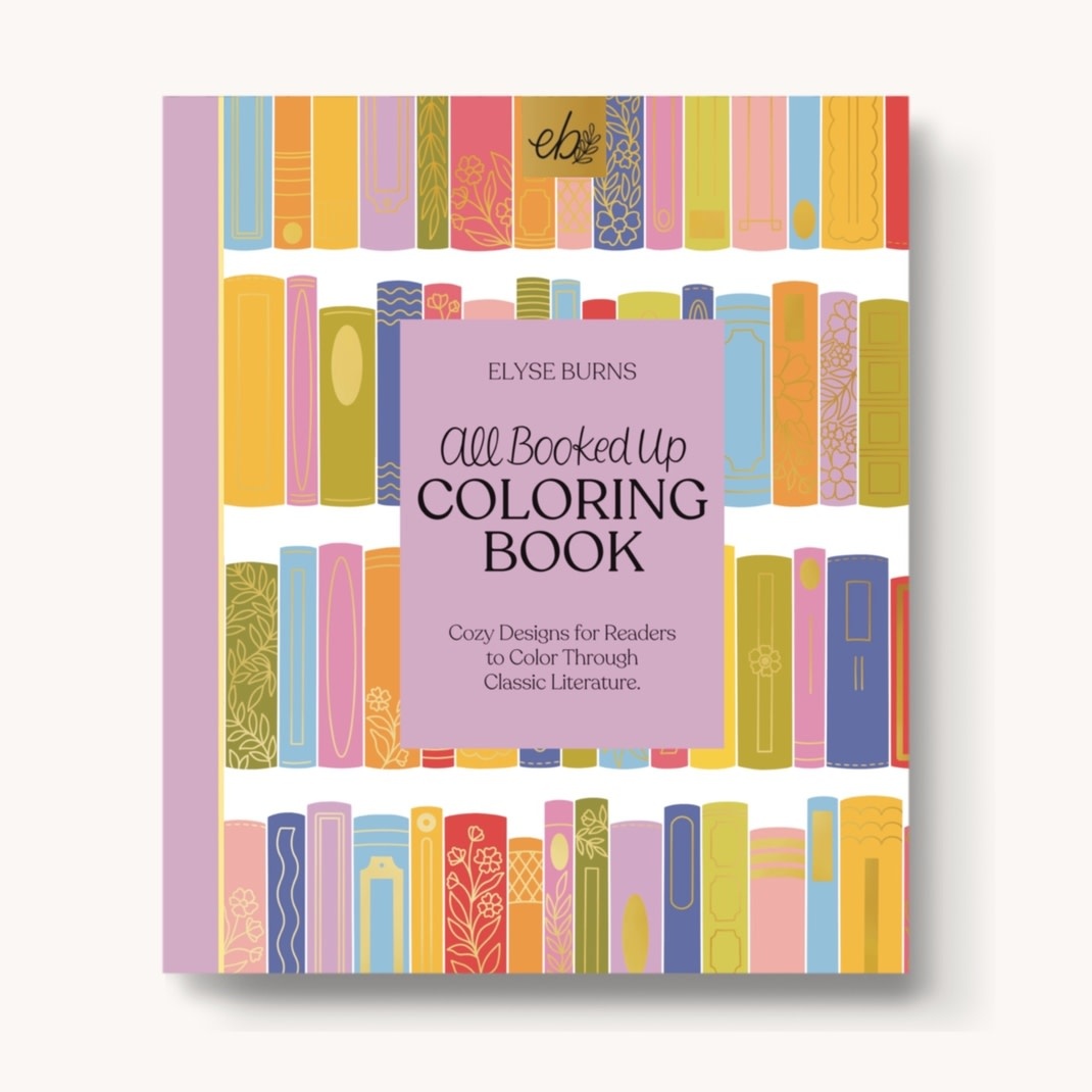 Elyse Breanne Design All Booked Up Coloring Book | Bookish & Reading
