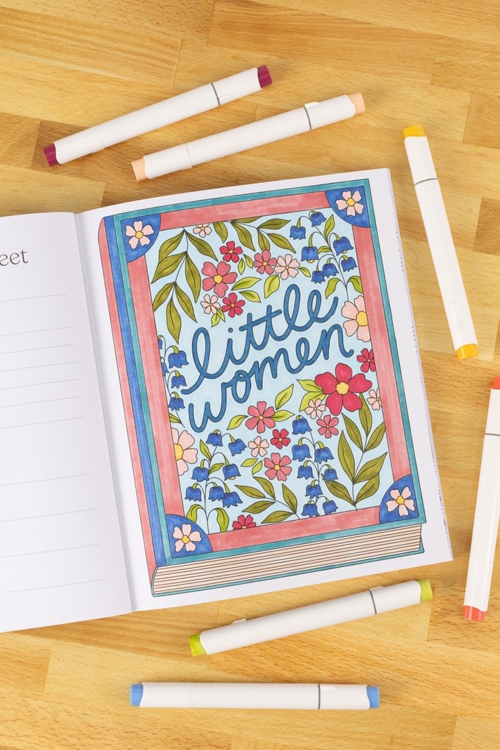 Elyse Breanne Design All Booked Up Coloring Book | Bookish & Reading