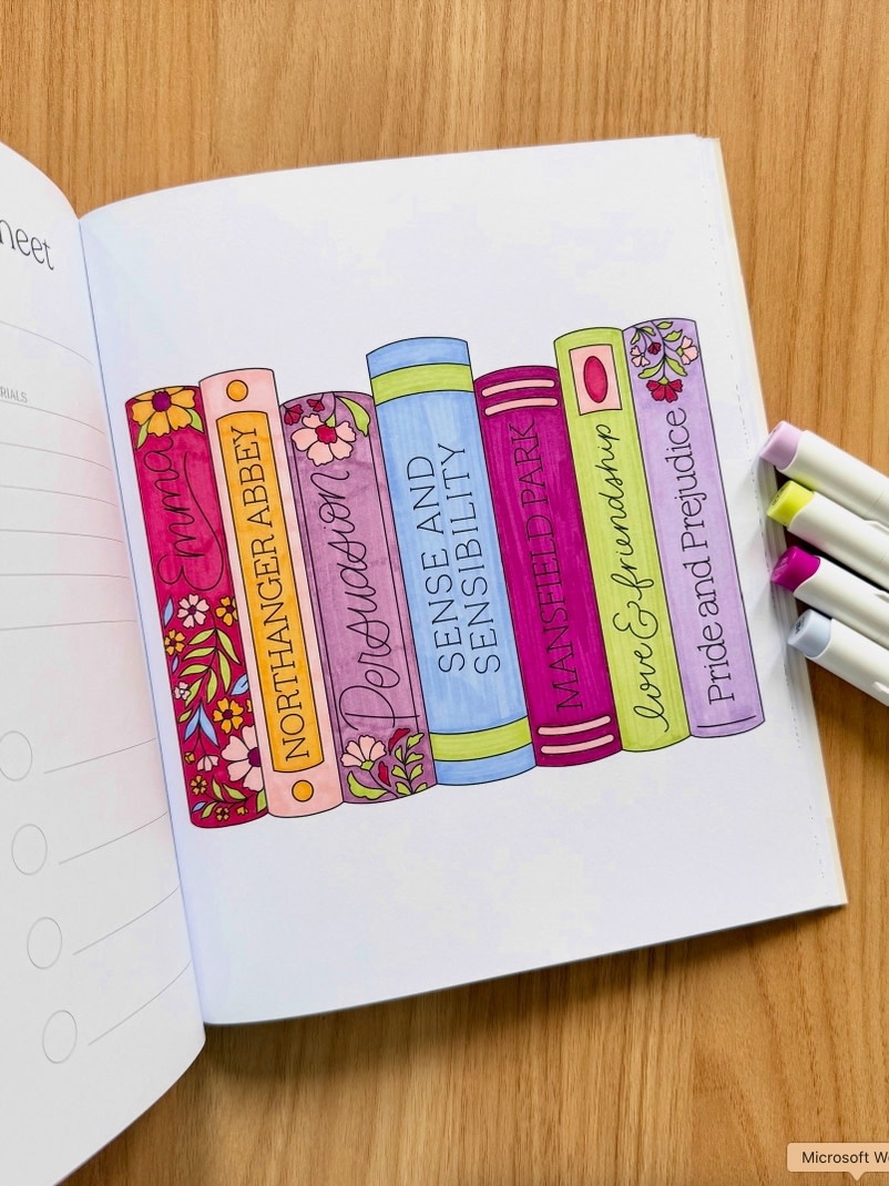 Elyse Breanne Design All Booked Up Coloring Book | Bookish & Reading