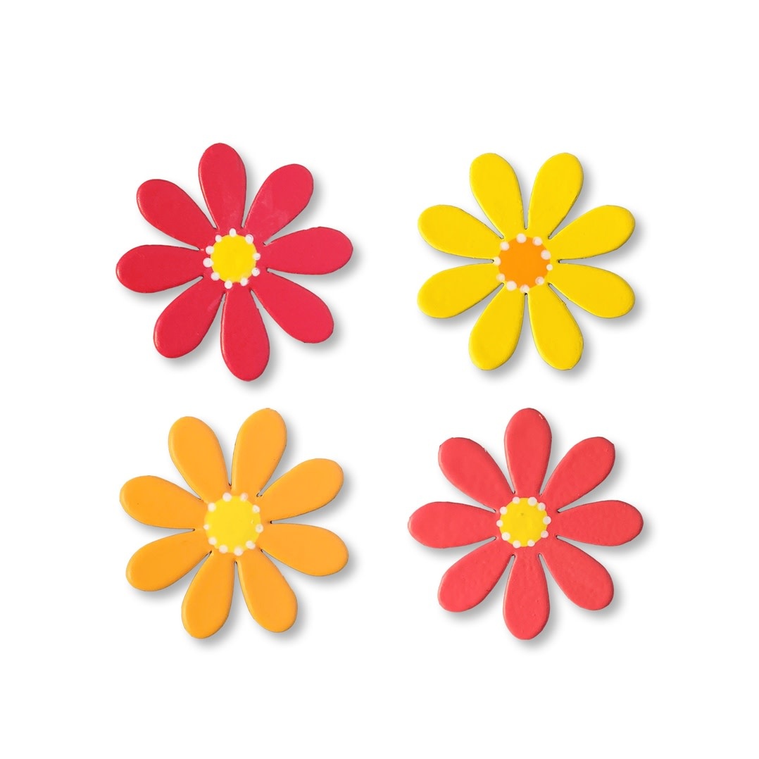 Roeda Studio Daisy Magnets S/4 Warm Colors