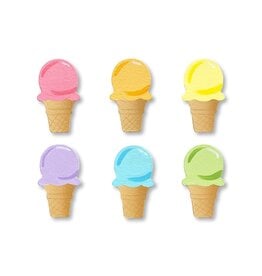 Roeda Studio Rainbow Ice Cream Cone Magnets S/6, Summer Decor