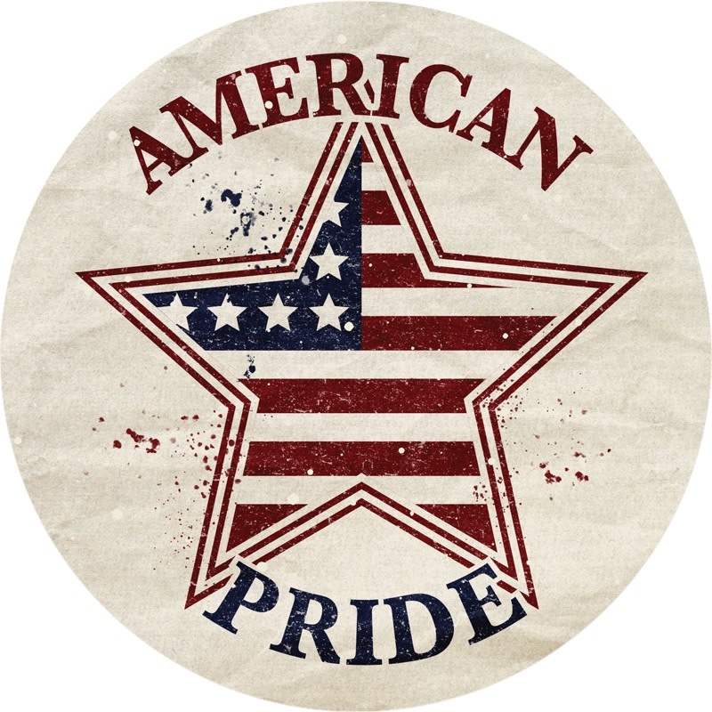 FLEURISH American Pride Round Car Coaster