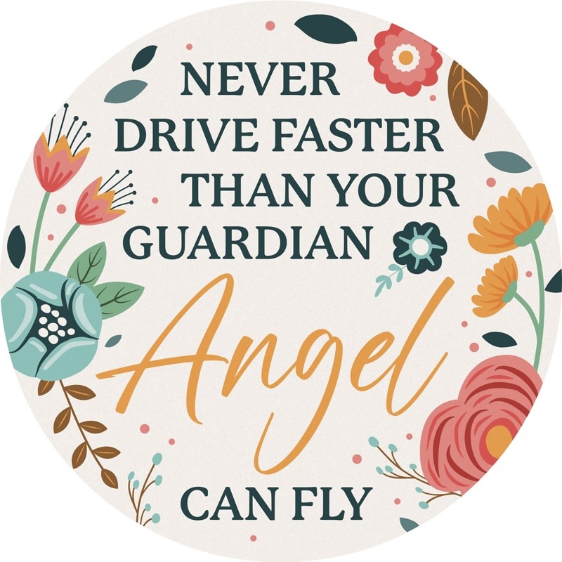 FLEURISH Angel Can Fly Round Car Coaster