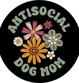 FLEURISH Antisocial Dog Round Car Coaster