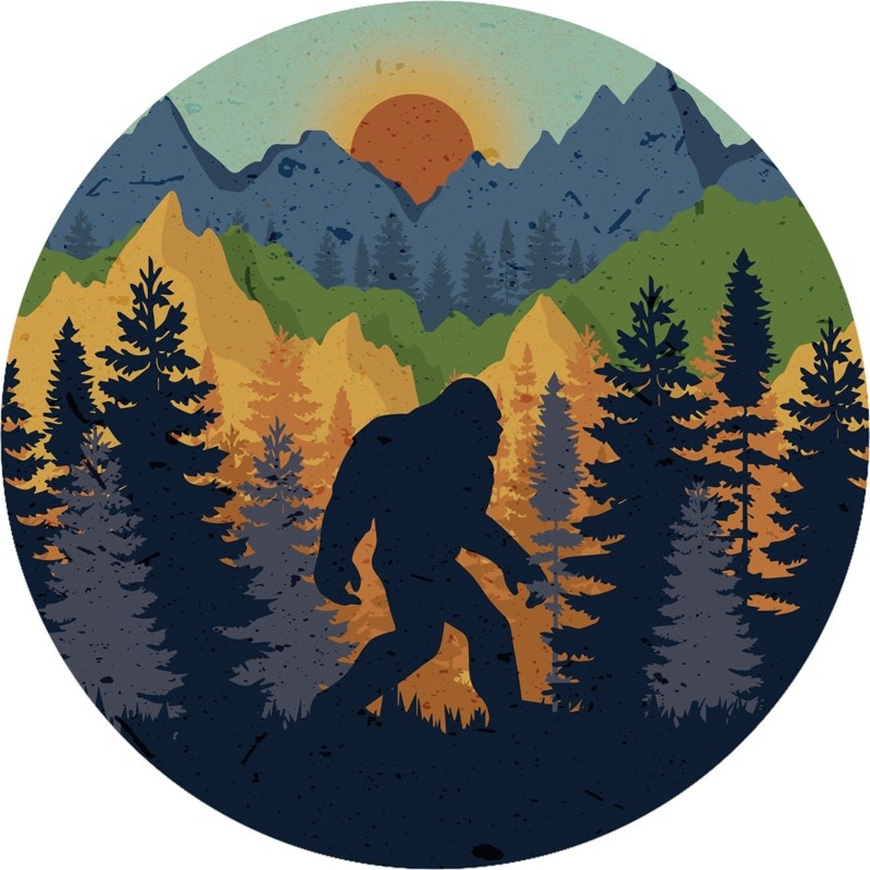 FLEURISH Bigfoot Round Car Coaster
