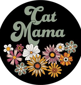FLEURISH Cat Mama Round Car Coaster