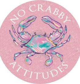 FLEURISH Crabby Attitude Round Car Coaster