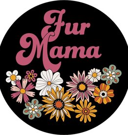 FLEURISH Fur Mama Floral Round Car Coaster