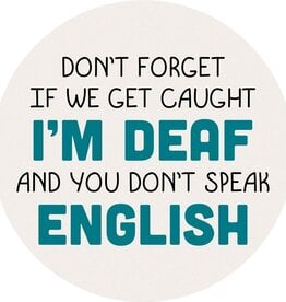 FLEURISH Get Caught Round Car Coaster