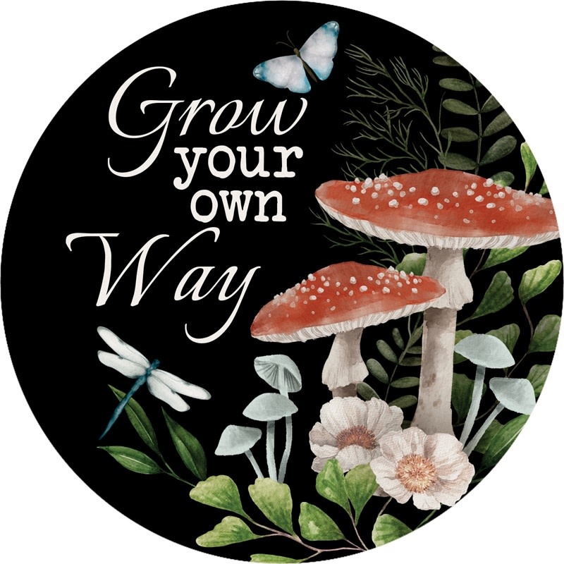 FLEURISH Grow Your Own Way Round Car Coaster
