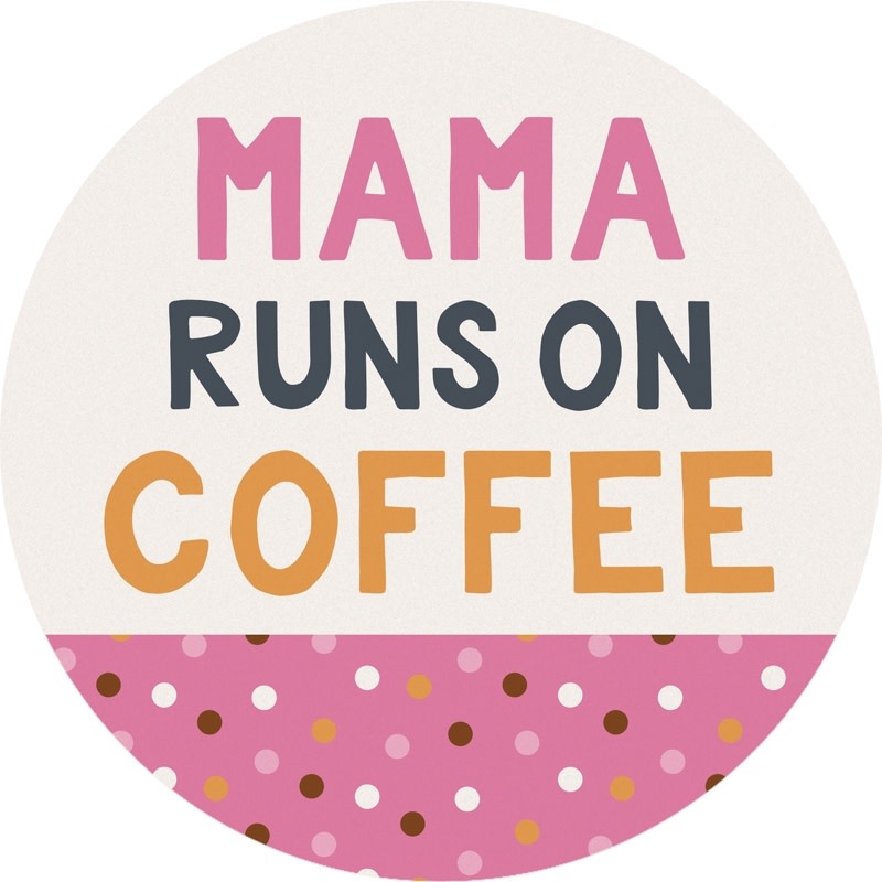 FLEURISH Mama Coffee Round Car Coaster