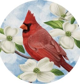 FLEURISH Nature Cardinal Round Car Coaster
