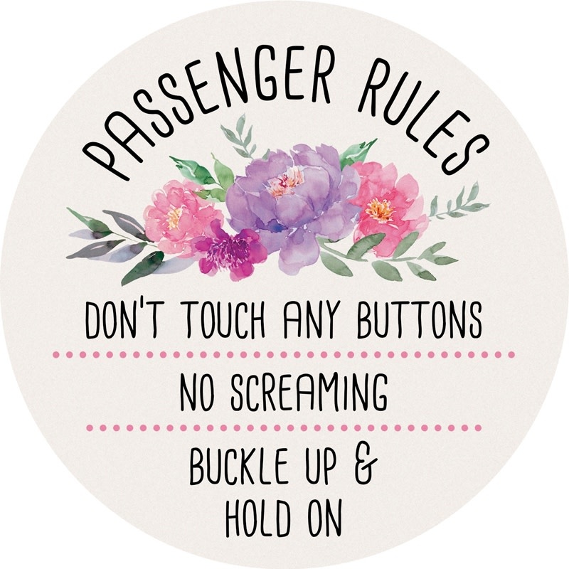 FLEURISH Passenger Rules Round Car Coaster