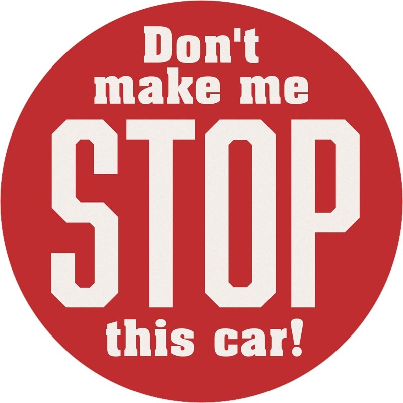 FLEURISH Stop This Car Round Car Coaster
