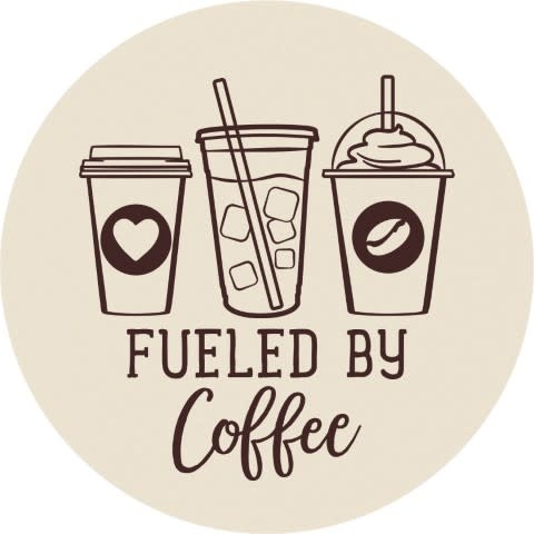 FLEURISH Fueled By Coffee Car Coaster