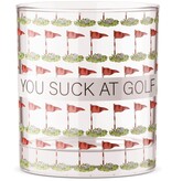 Barrel Down South You Suck At Golf Funny Golfing Bourbon Whiskey Rocks Glass