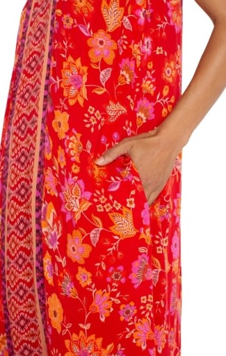 Liverpool Los Angeles spaghetti strap woven maxi dress