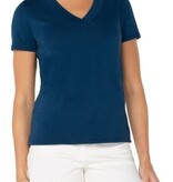 Liverpool Los Angeles short sleeve knit tee w/ placket