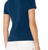 Liverpool Los Angeles short sleeve knit tee w/ placket