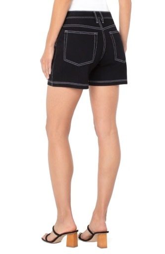 Liverpool Los Angeles contrast stitch utility short 4in inseam