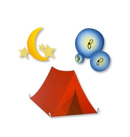 Roeda Studio Camping Under the Stars Magnets S/3, Summer Adventure Gift