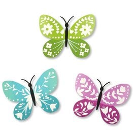 Roeda Studio Folk Butterfly Mini Art Pop S/3 , Spring themed Decor