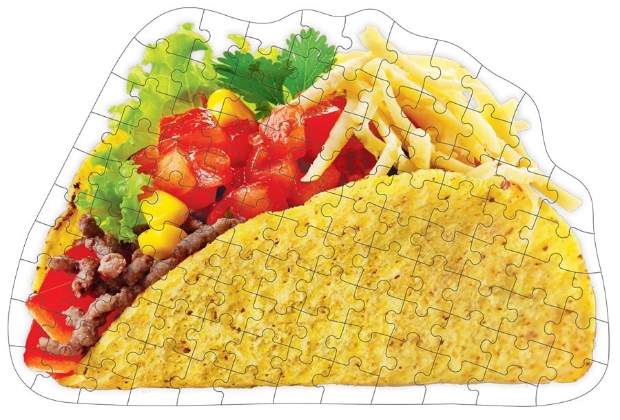FLEURISH Taco 100 Piece Shaped Food Puzzle