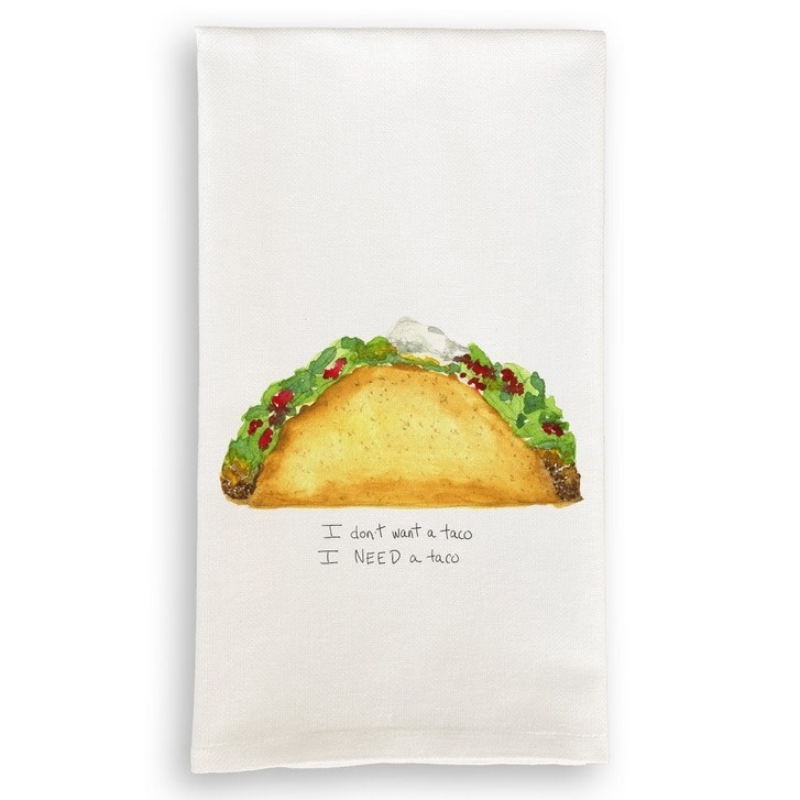 French Graffiti Taco Tea Towel