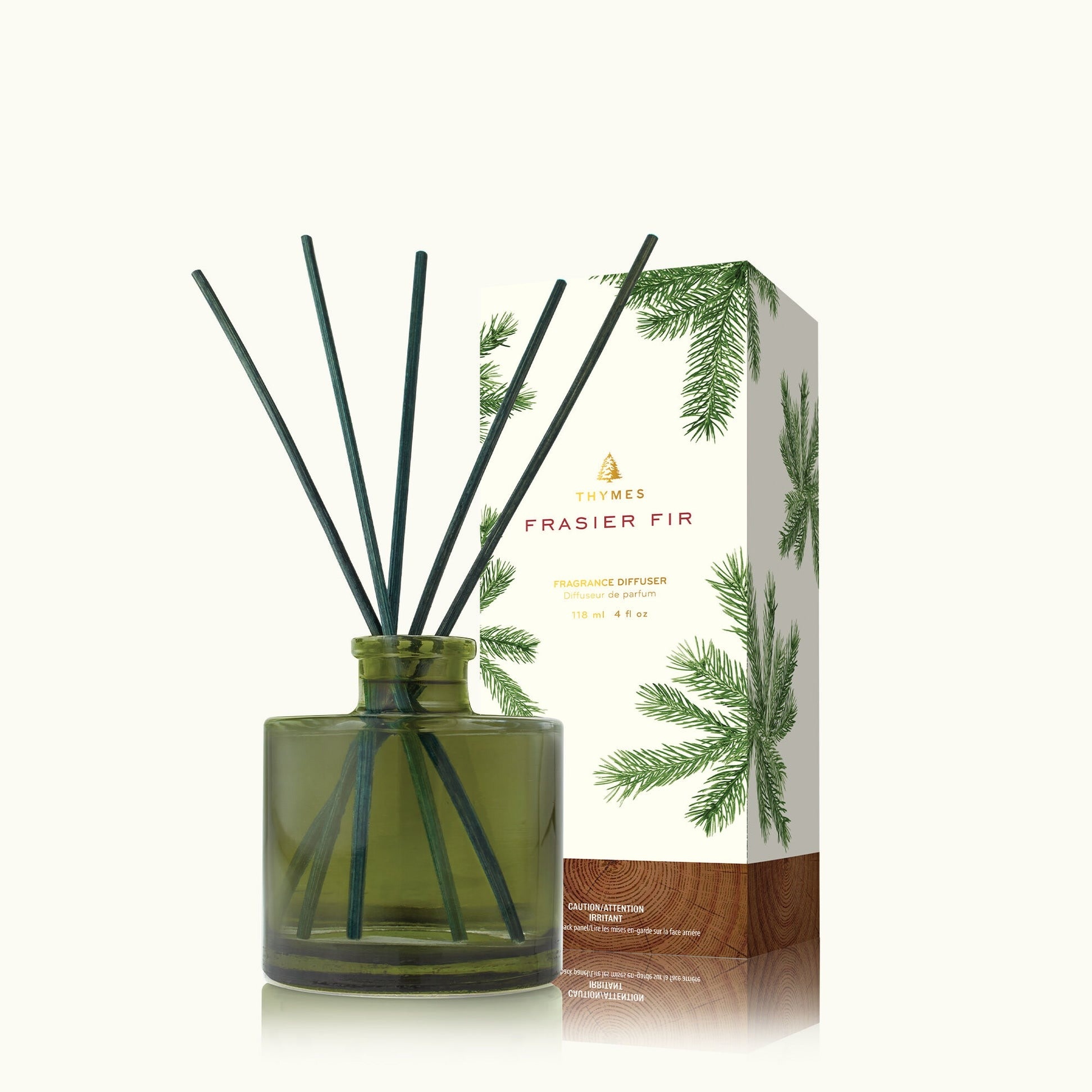Thymes Petite Reed Diffuser Frasier Fir Green Glass