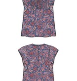 Liverpool Los Angeles double layer flutter sleeve woven blouse w pintucks