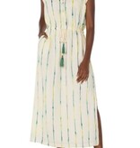 Liverpool Los Angeles dolman woven midi dress w smocked waist