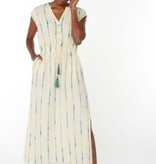 Liverpool Los Angeles dolman woven midi dress w smocked waist