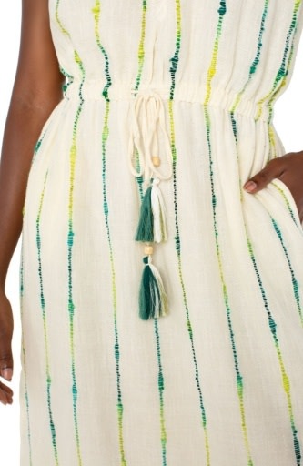 Liverpool Los Angeles dolman woven midi dress w smocked waist